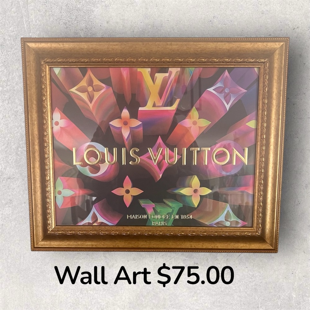 Louis Vuitton Vibrant Multicolor Framed Art.            17.5 x 14.5